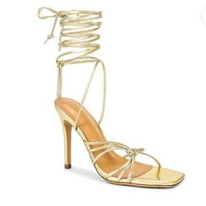 Tony Bianco Feliz Sandal in Gold Nappa Metallic